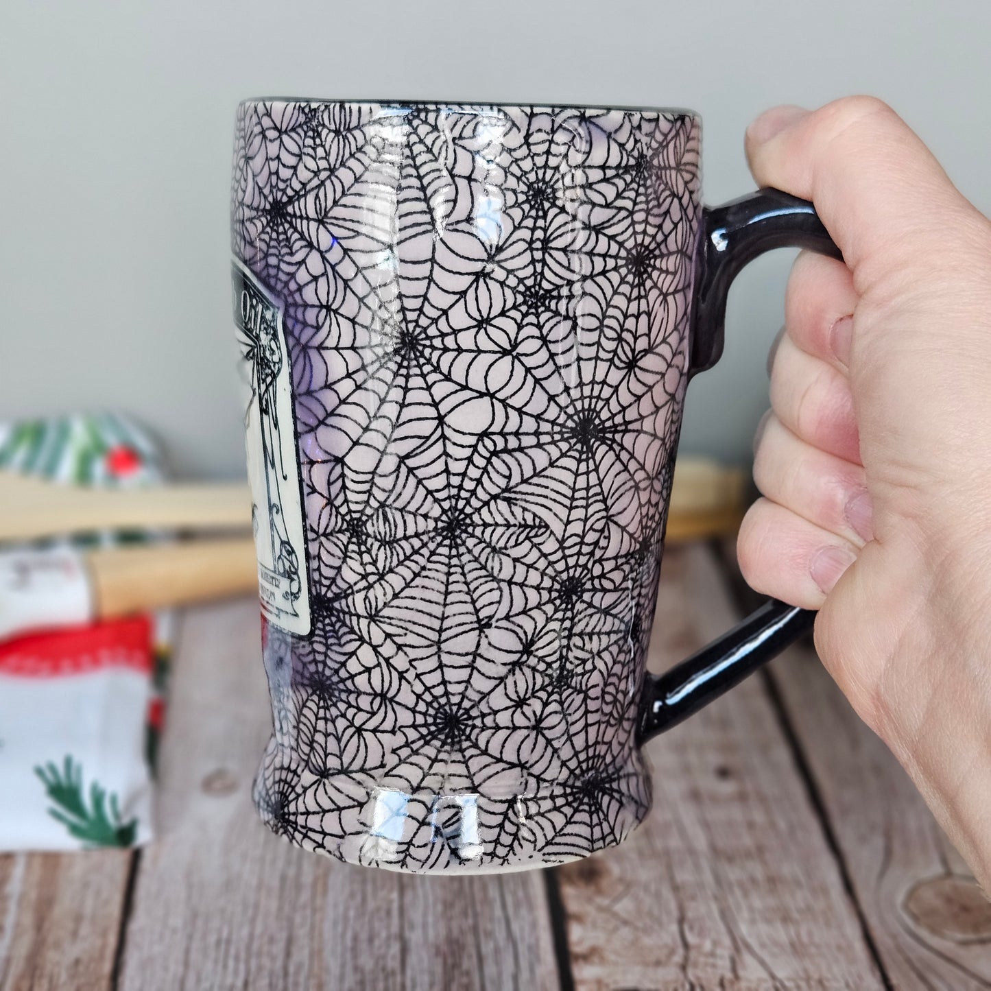 Purple cobweb mug, 10 oz