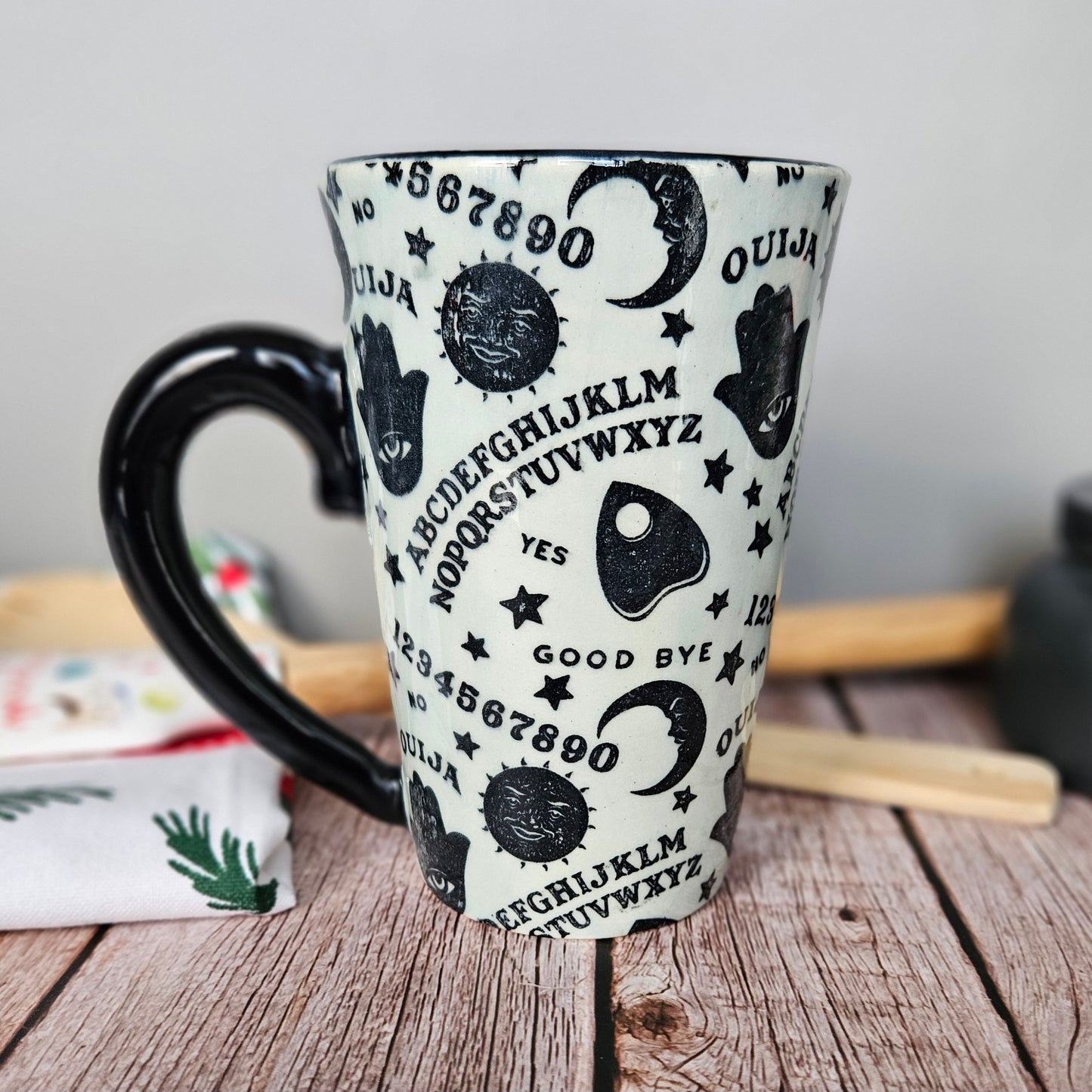 Light blue 12 oz. Ouija mug