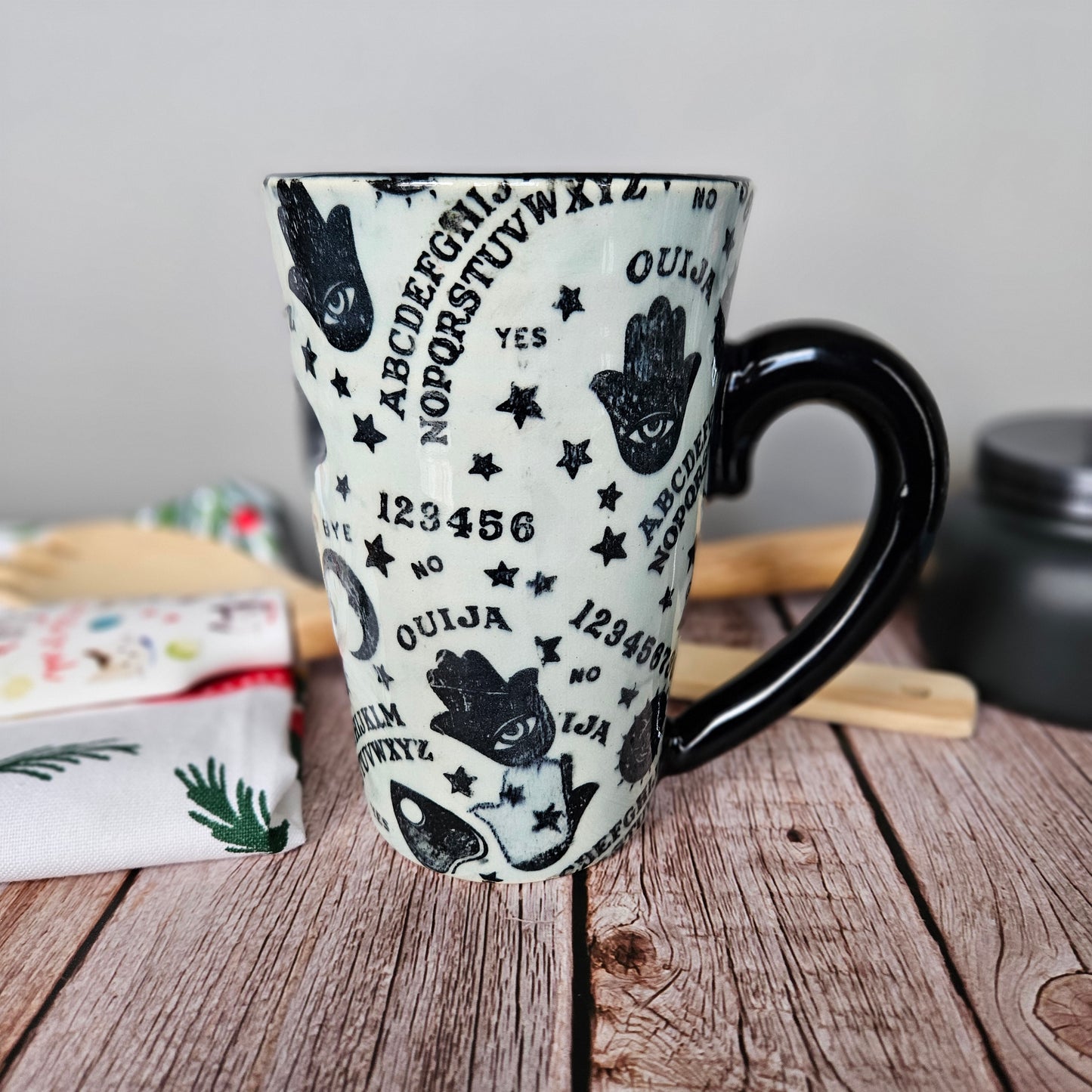 Light blue 12 oz. Ouija mug