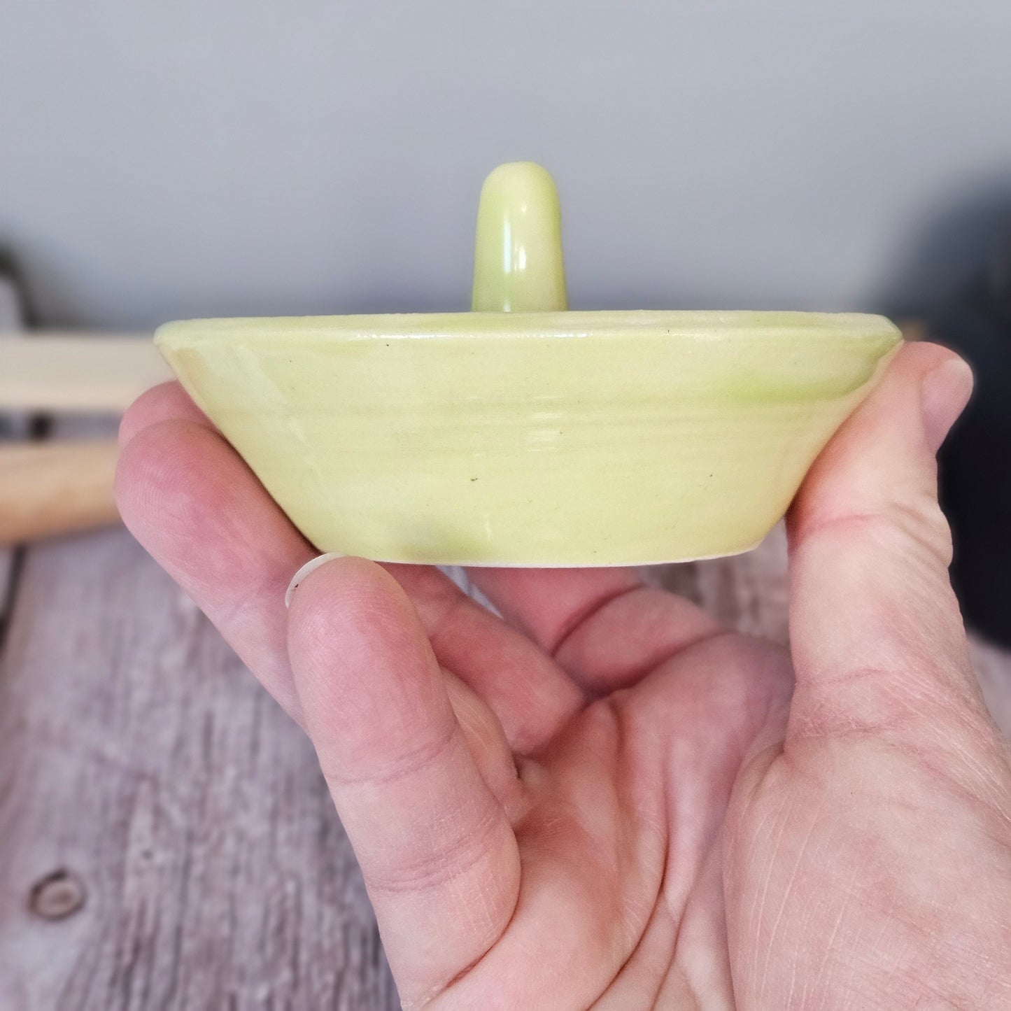 Green cactus ring dish