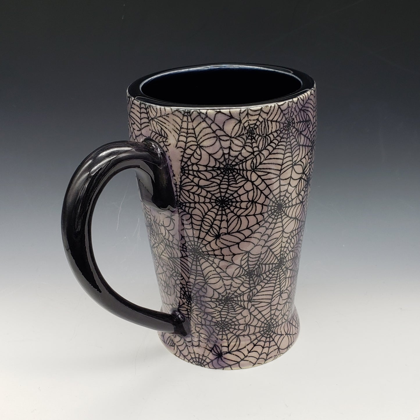 Spider web lavendar mug
